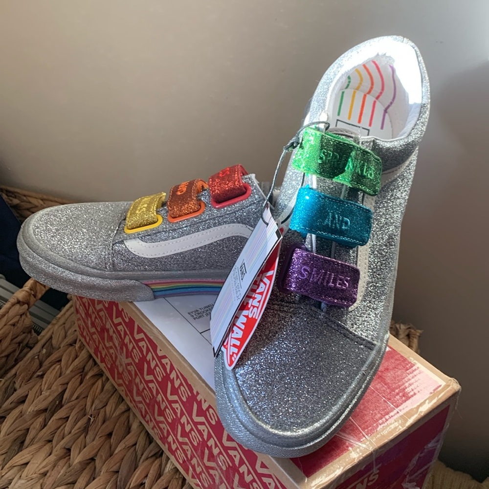 VANS OLD SKOOL V FLOUR SHOP SILVERRAINBOW